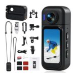 Sicilaien Action Camera with POV, Touchscreen, 360 Rotating Lens