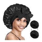 Silk Reversible Bonnet for Sleeping, Unisex Double-Layer Satin Night Cap