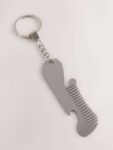 Silver 2-in-1 Beard Comb And Bottle Opener Keyring – Free C&C