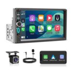 Single Din Car Stereo with Wireless CarPlay/Android Auto, 7-Inch Touchscreen