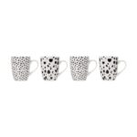 Single Monochrome Bullet Mugs 4 Pack in Assorted Styles