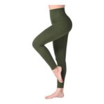 Sinophant High-Waisted Leggings Women Gym Yoga Army Green L-XL