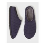 Size 10 Lined Nylon Slippers in Navy