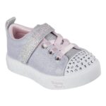Skechers Girls Heart Steps Shimmer Sweetie Grey 7 UK Toddler