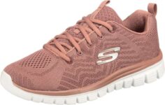 Skechers Womens Graceful Get Connected trainer Mauve Mesh Trim UK sizes 2 – 4.5 (half sizes incl.), 6 – 9 (no half sizes)