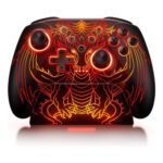Sleek Dragon Motif Wireless PC Controller with Charging Dock