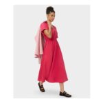 Sloane Cotton V-Neck Midi Dress