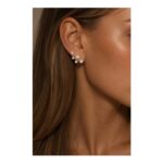 Small Diamond Star Stud Earrings for Women