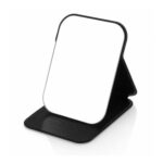 Small Folding Travel Makeup Mirror 16×11 Cm PU Leather Stand