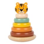 Small Foot 11706 Tiger Stacking Tower Safari Wooden 12 Months