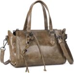 Small Satchel Purse for Women, Vintage PU Leather Shoulder bag