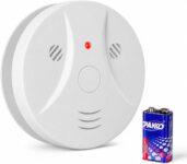 Smoke Alarm for Home, Battery Powered Smoke Detector, Fire Alarms with 85dB Siren, DC 9V Battery & Test Button – Smoke and Heat Detector for House, Kitchen, Room, Hallway – Ideal for Your Family