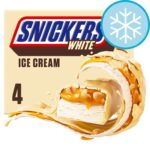 Snickers White Ice Cream Bars 4×40.8g (Clubcard)