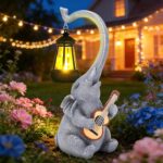 Solar Elephant Garden Ornaments Outdoor, Mum Birthday Gifts