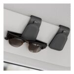 Sotfamily Sunglass Holder for Car Visor, Black 2-Pack