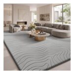 Sour Lemon Grey Area Rug 200x300cm for Living Room/Bedroom