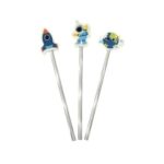Space Pencils with Erasers 3 Pack
