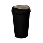 Spectraplast 50L Top Touch Kitchen Bin Large Indoor Rubbish Bin with Coloured Lids (Black, Blue, Red, Silver, Green, Yellow) Hands-Free Waste Disposal for Kitchen, Home, Office & Recycling (SILVER)
