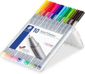 Staedtler Fineliner Pens – Triplus – for Adult Colouring – 10 Assorted Colours – Pack of 10
