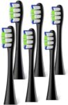 Standard Clean Brush Head Replacements Compatible with All Oclean Electric Handles, 6 Pack Black