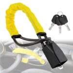 Steering Wheel Lock with 3 Keys, Heavy Duty Universal Car Steering Wheel to Seat Belt Locks, High Visibility – Sold by CoolQi Direct /FBA