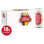 Stella Artois Premium Lager Beer 18 x 440ml Cans