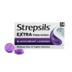 Strepsils 24 Blackcurrant Extra Triple Action Lozenges