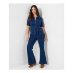 Stretch Denim Jumpsuit