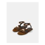 Stud Suede Strappy Sandals Greensize 38 or 39