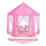 Sumbababy Princess Playhouse Tent with Padded Mat (Pink)