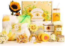 Sunshine Sunflower Hamper Pamper Gift Basket for Women