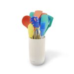 Sur La Table Colour Me Happy Collection 12pc Silicone Utensil Set with Stay Cool Handles