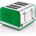 Swan Celtic FC Retro 4 Slice Toaster 1600W Defrost Reheat Red Indicator Lights – ek-savers