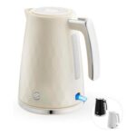 Swan Hexton 1.7L Electric Kettle, Cream with Chrome Accents