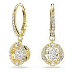 Swarovski Una Angelic Drop Earrings, White, 18K Gold Finish
