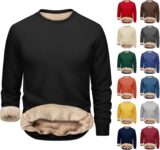 Sweatshirts for Men UK Sherpa Lined Pullover Winter Warm Fleece Jumpers