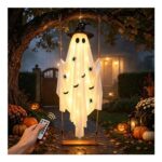 Swinging Ghost Halloween Decoration, Adjustable Outdoor Hanging