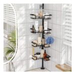 THKVESN Telescopic Shower Caddy, 4-Tier Corner Organiser