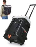 TOURIT 50-Can Rolling Backpack, Double Deck & Dual-Bar Handle Travel Soft Cooler Bag with Wheels for Women, 30L Space Beach Cooler Size 18(153)1311