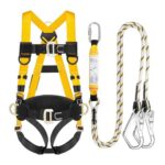 TRSMIMA Fall Arrest Safety Harness 5-Point Full-Body Kit with Lanyard