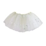 Tancefair Girls 4-Layer Sparkly Tulle Tutu Skirt Green