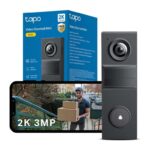 Tapo TD20 2K Battery Video Doorbell No Monthly fee, 160 , Wireless, 2 Way Audio, AI Detection,180 days battery life