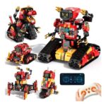 Technic 896-Piece 5-in-1 RC Robot and Car Set, Ages 8-15