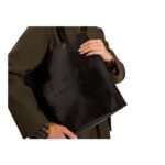 Ted Baker Croccon Croc Effect Large Black Icon Bag