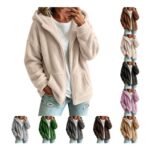Teddy Fleece Jacket Women Oversized Hooded