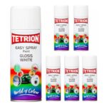Tetrion Easy Spray Paint Gloss White, 6-Pack, Multipurpose