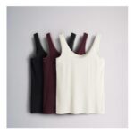 The Set 3 Pack Mesh Trim Vests Dark Navy/Burgundy/Neutral