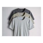 The Set 3 Pack Short Sleeve Rib T-Shirts Black/Grey/Khaki