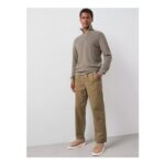 The Very Collection Double Pleat Trousers – Khaki