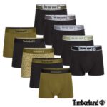 Timberland Mens Boxer, 5 Pack in Black and Black & Dark Green – Available in Sizes M-XL In Store
